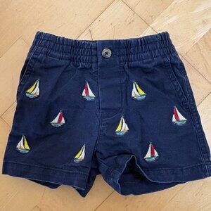 Polo Ralph Lauren Embroidered Navy Blue Shorts Boats 3 months